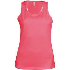 Kariban Proact Womens/Ladies Sleeveless Sports / Training Vest / Fluorescent Pin